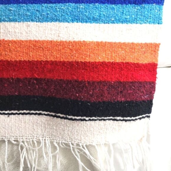 VTG Zapotec Mexican tapestry throw rug - Picture 9 of 11